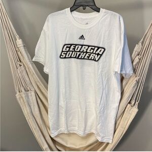 Adidas White Georgia Southern Short Sleeve Tee